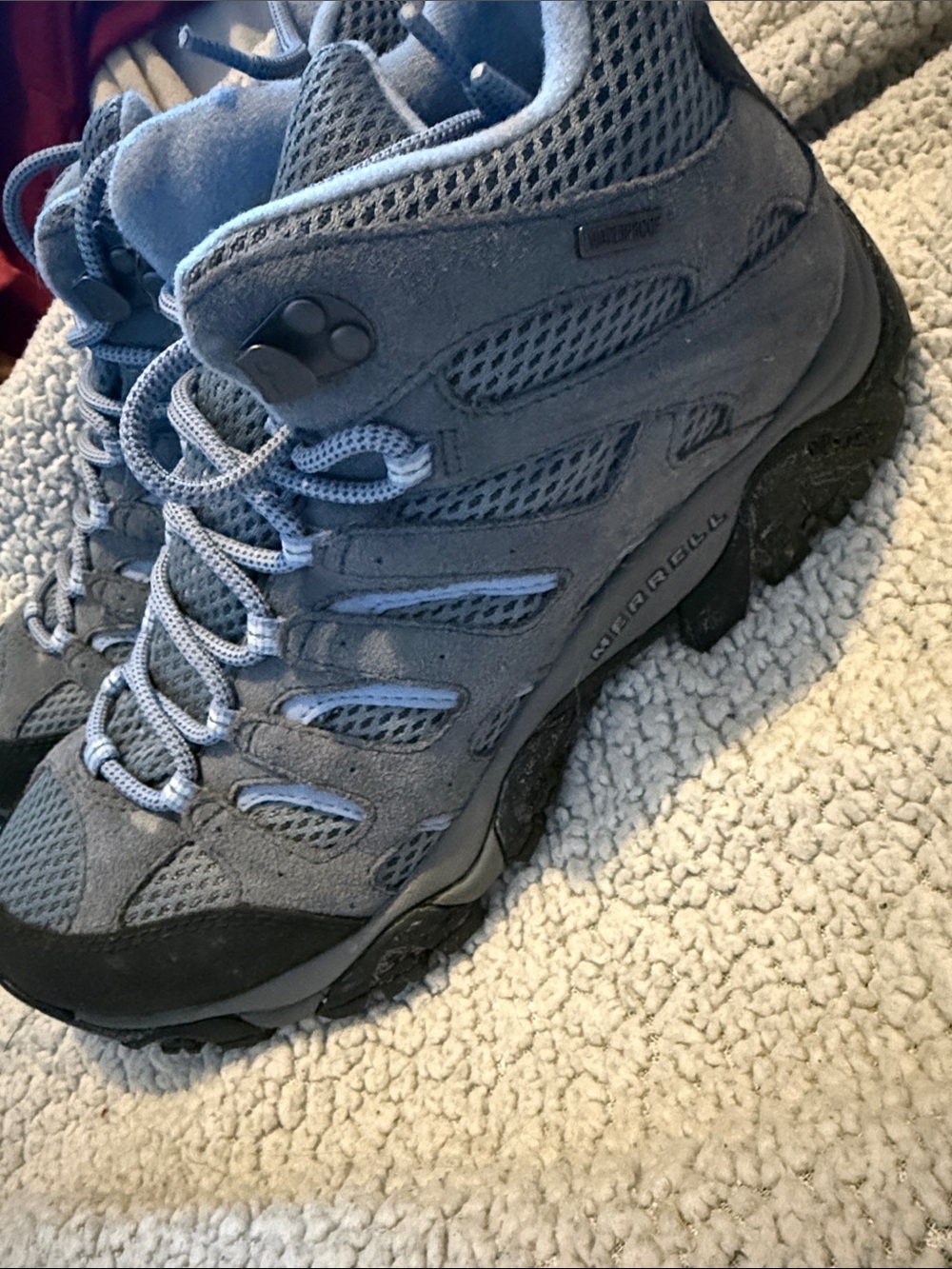 Merrell Women's Slate Blue Lace-Up Hiking Boots
